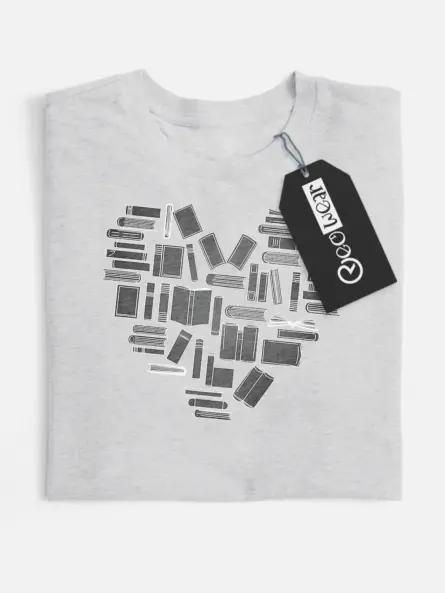 book heart shirt