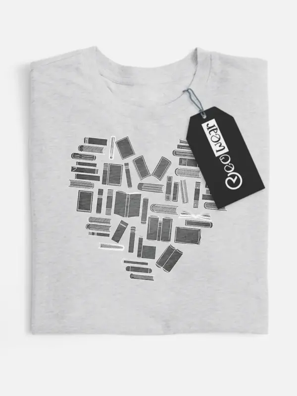 book heart shirt