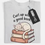 bookworm cat shirt