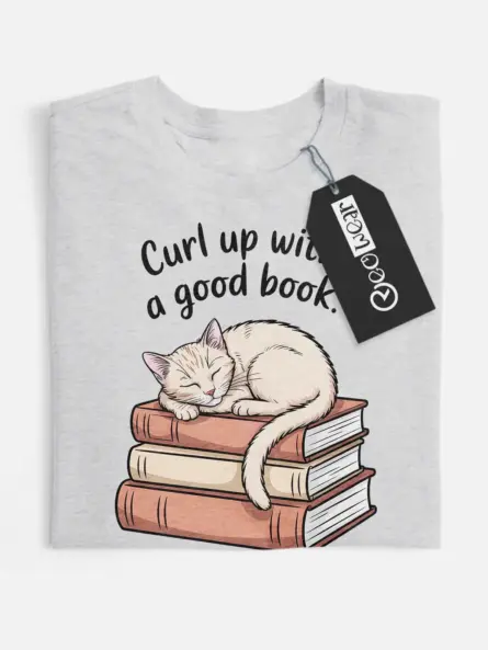 bookworm cat shirt