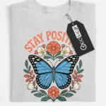 butterfly stay positive t-shirt