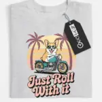 corgi motorcycle t-shirt