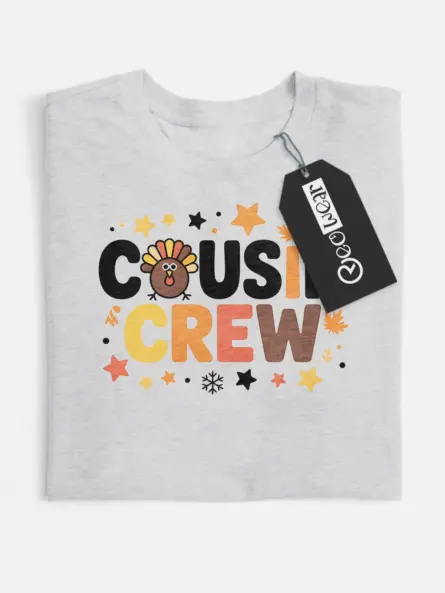 Cousin Crew T-Shirt – Cute Matching Thanksgiving Family Tee - Image 4