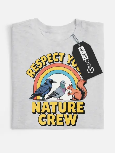 eco friendly animal crew t-shirt