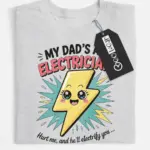 electrician dad kids t-shirt