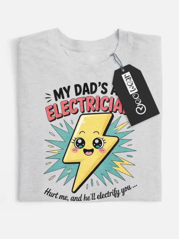 electrician dad kids t-shirt