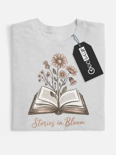 floral book lover t-shirt