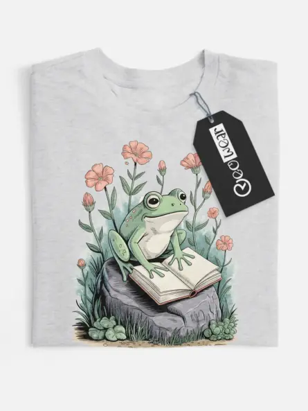 frog reading shirt