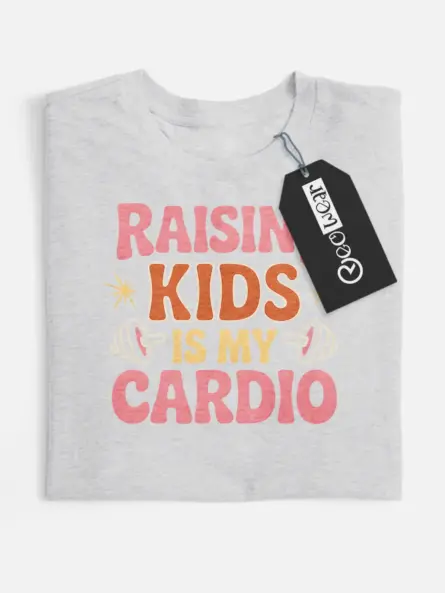 Funny Mom Workout T-Shirt – Raising Kids Is My Cardio - Image 7