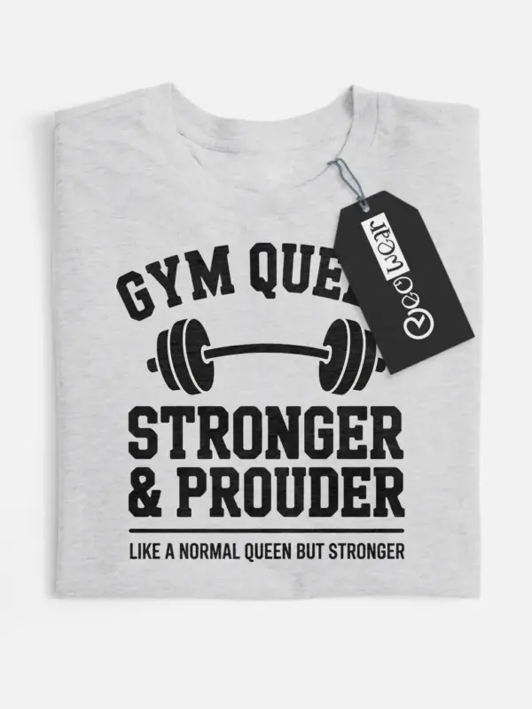 grey flatlay gym-queen-t-shirt gym queen t-shirt