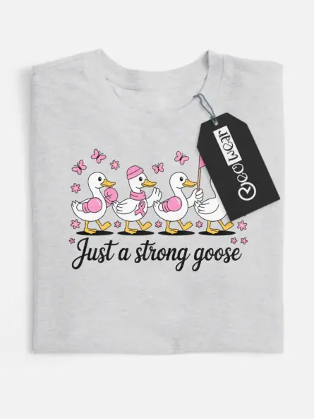 Just a Strong Goose Breast Cancer Shirt – Funny Pink Ribbon Tee - Image 10