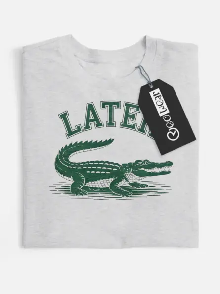 minimalist alligator t-shirt