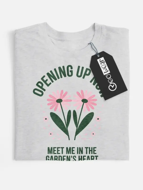 minimalist daisy garden t-shirt