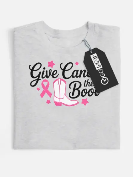 pink cowboy boot breast cancer shirt