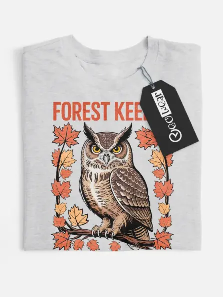 retro owl forest keeper t-shirt