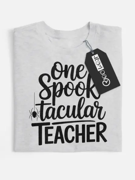 One Spooktacular Teacher Shirt – Cute Halloween Tee for Classroom Fun - Image 1