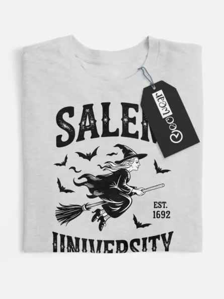 Spellbinding Vintage Salem University Witch T-Shirt - Image 10