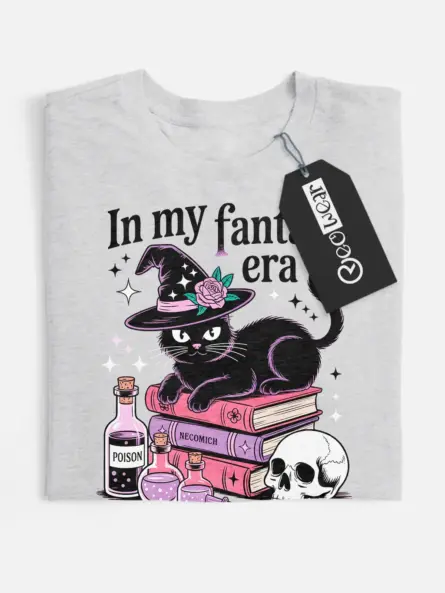 Whimsical Witchy Cat Fantasy T-Shirt for Magic Lovers - Image 10