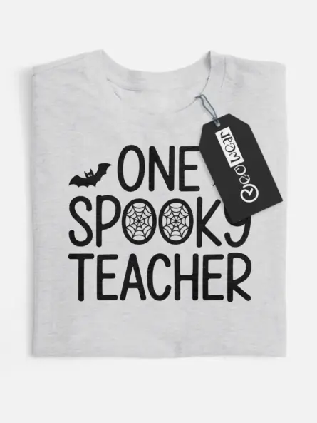 Adorable One Spooky Teacher Shirt – Halloween Tee for School Staff - Image 1