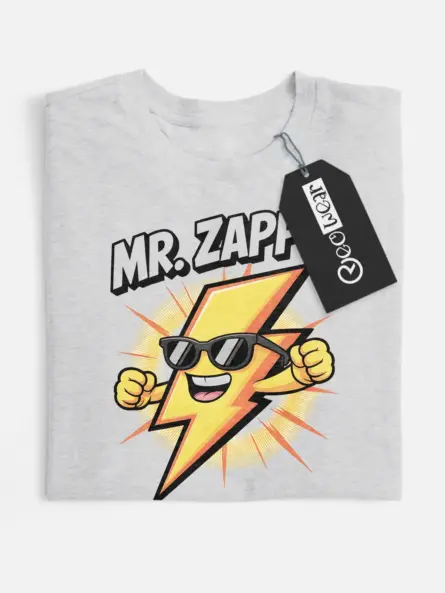 cartoon lightning bolt kids t-shirt