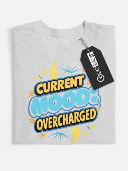Funny Electrician Mood T-Shirt – Overcharged Comic Graphic - Image 10