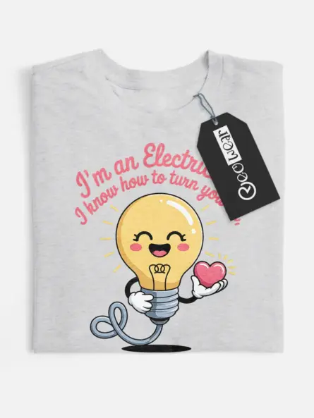 Funny Electrician Pun T-Shirt – Turn You On - Image 4