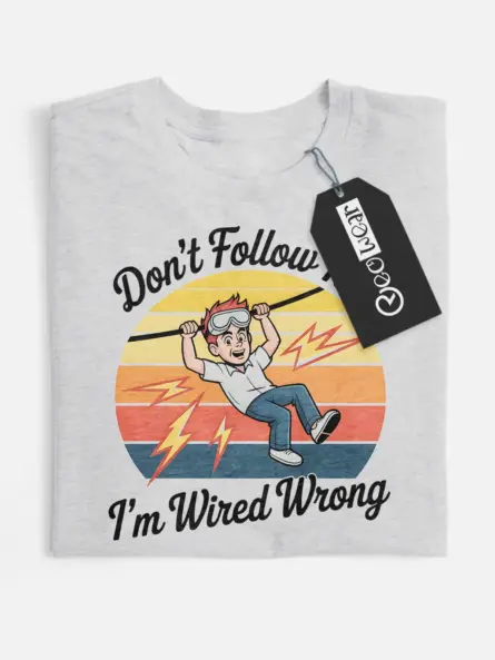 funny electrician retro t-shirt
