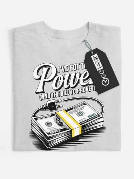 Funny Electrician T-Shirt for Energy Workers Power and Bill Design - Image 10