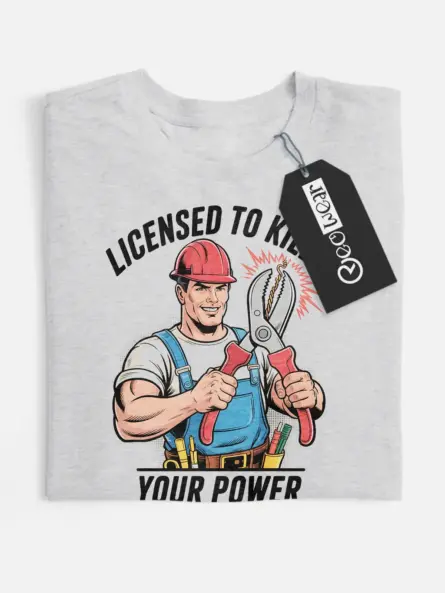 licensed electrician pun t-shirt