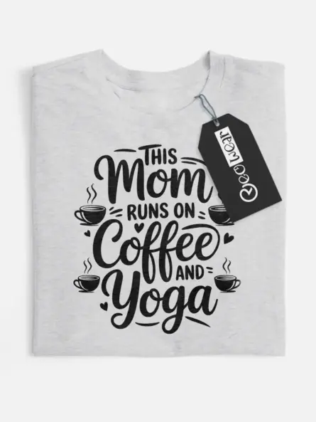 coffee yoga mom t-shirt