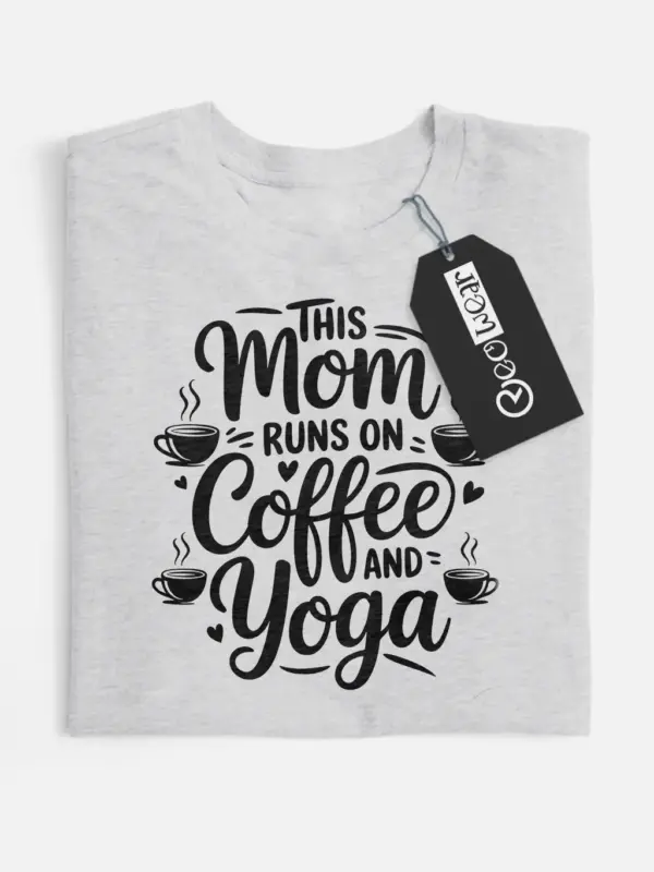 coffee yoga mom t-shirt