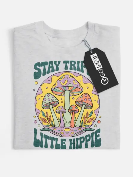 trippy mushroom hippie t-shirt