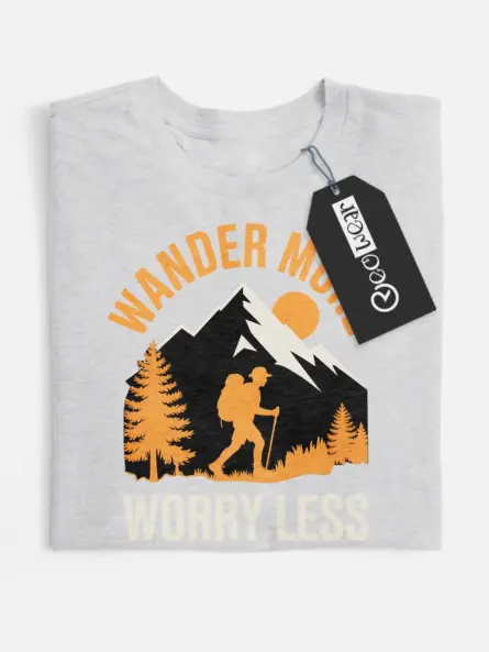 wander more worry less t-shirt