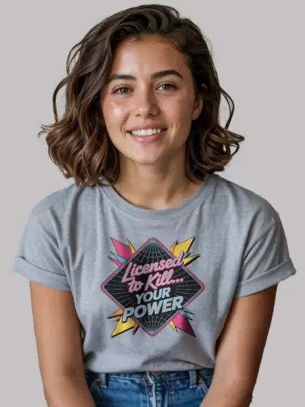 Electrician Neon Retro T-Shirt – Licensed To Kill - Image 3