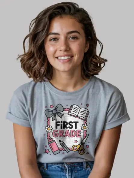 Charming First Grade Shirt – Whimsical Back to School Tee - Image 3