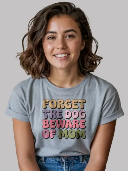 Funny Retro Beware of Dog Mom Shirt – Hilarious Gift for Pet Moms - Image 3