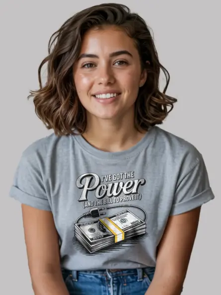 Funny Electrician T-Shirt for Energy Workers Power and Bill Design - Image 12