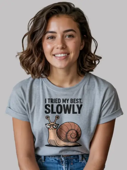 Snail Shirt – Funny Introvert Graphic Tee with Minimalist Vibes - Image 3