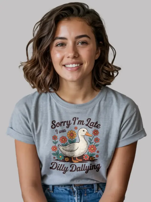 vintage duck flower t-shirt