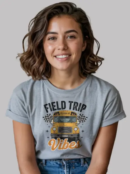 Field Trip Shirt – Vintage School Bus Vibes Tee for Teachers - Image 3