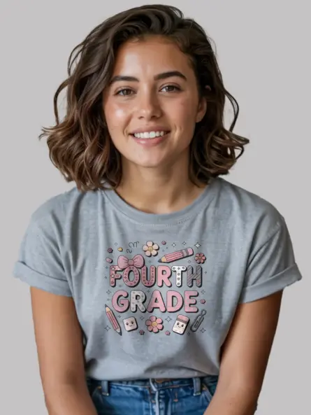 Fourth Grade Shirt – Glitter Kawaii Back to School Tee - Image 3