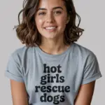 Grey Shirt Front Rescue Dog Mom Shirt Adopt Don’t Shop Vibe
