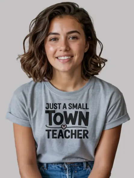 Adorable Small Town Teacher Shirt – Country School Gift Tee - Image 3