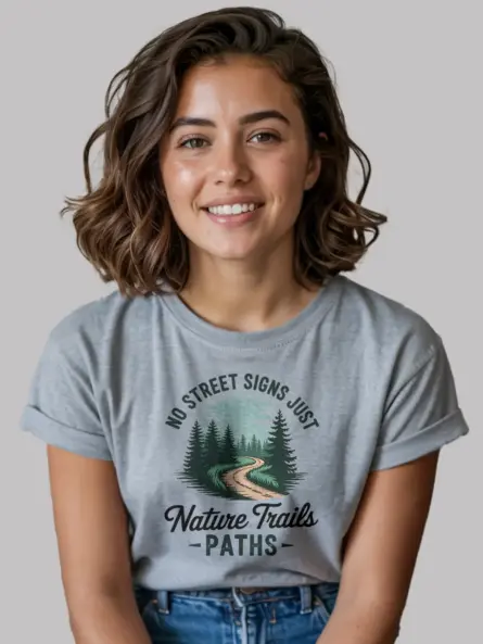 Vintage Nature Trail T-Shirt for Outdoor Explorers - Image 3