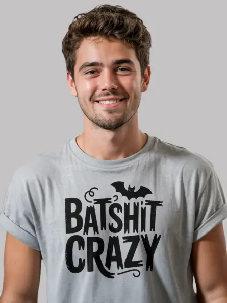 Grey lifestyle – Sarcastic Halloween meme batshit crazy t-shirt grey