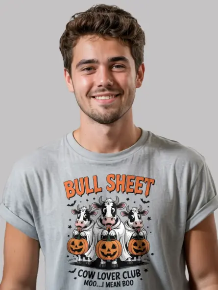 Hilarious Bull Sheet Cow Ghost T-Shirt for Halloween Fans - Image 6