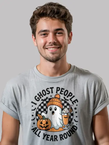 Introvert Ghost T-Shirt – Funny I Ghost People All Year Round Tee - Image 12