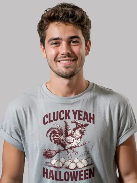 grey lifestyle – chicken keeper in grey vintage chicken witch Halloween shirt
