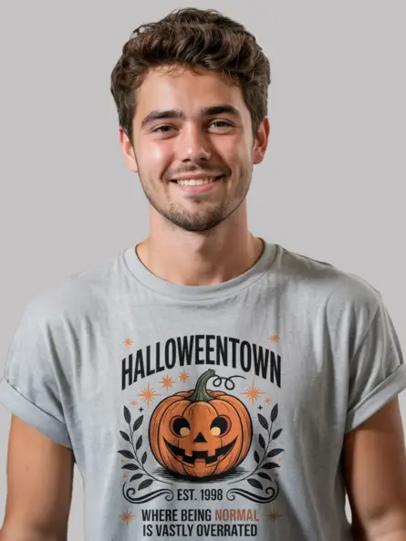 Vintage Halloweentown T-Shirt – Retro Pumpkin Design for Halloween Fans - Image 6