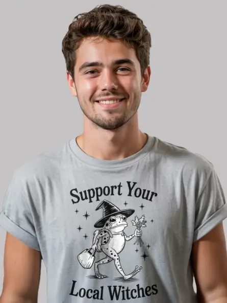 Whimsical Support Your Local Witches Shirt - Image 3